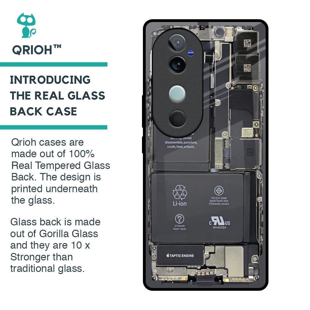 Skeleton Inside Glass Case for Vivo V40 5G