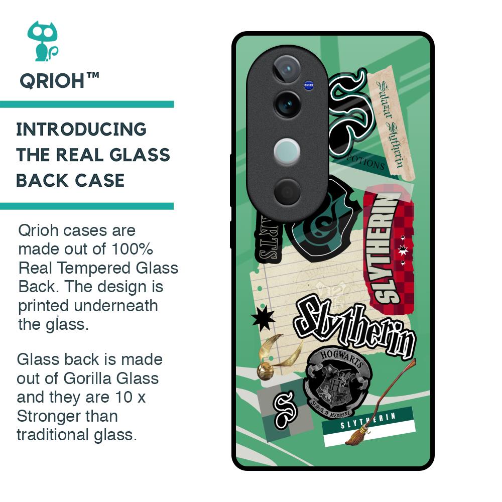 Slytherin Glass Case for Vivo V40 5G