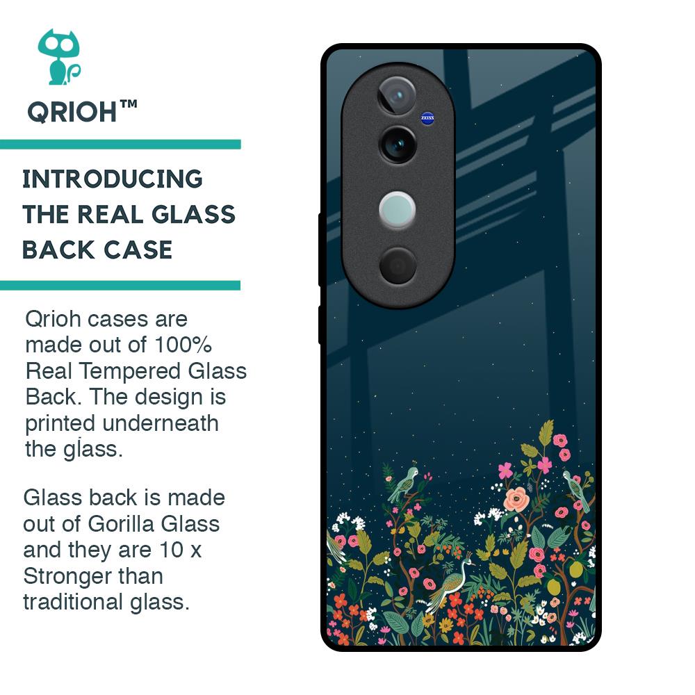 Small Garden Glass Case For Vivo V40 5G