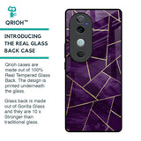 Geometric Purple Glass Case For Vivo V40 5G