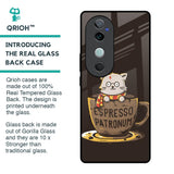 Tea With Kitty Glass Case For Vivo V40 5G