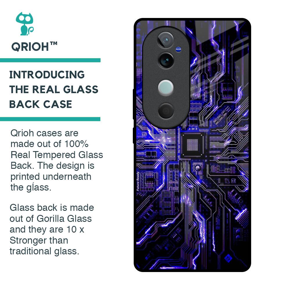 Techno Color Pattern Glass Case For Vivo V40 5G