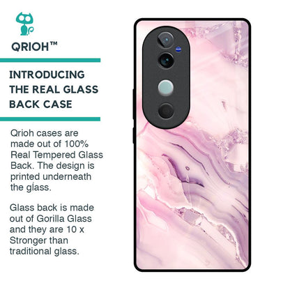 Diamond Pink Gradient Glass Case For Vivo V40 5G