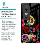 Floral Decorative Glass Case For Vivo V40 5G