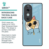 Adorable Cute Kitty Glass Case For Vivo V40 5G