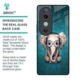 Adorable Baby Elephant Glass Case For Vivo V40 5G
