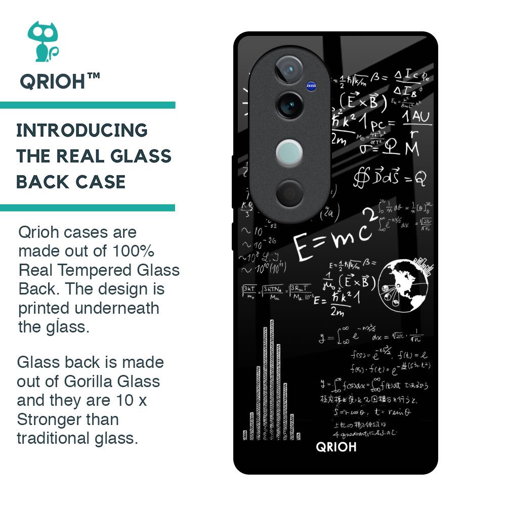Funny Math Glass Case for Vivo V40 5G