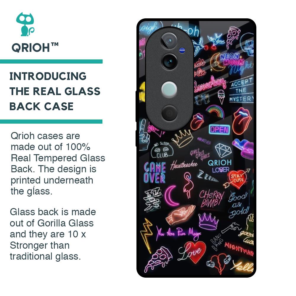 Accept The Mystery Glass Case for Vivo V40 5G