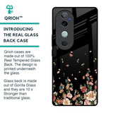 Floating Floral Print Glass Case for Vivo V40 5G