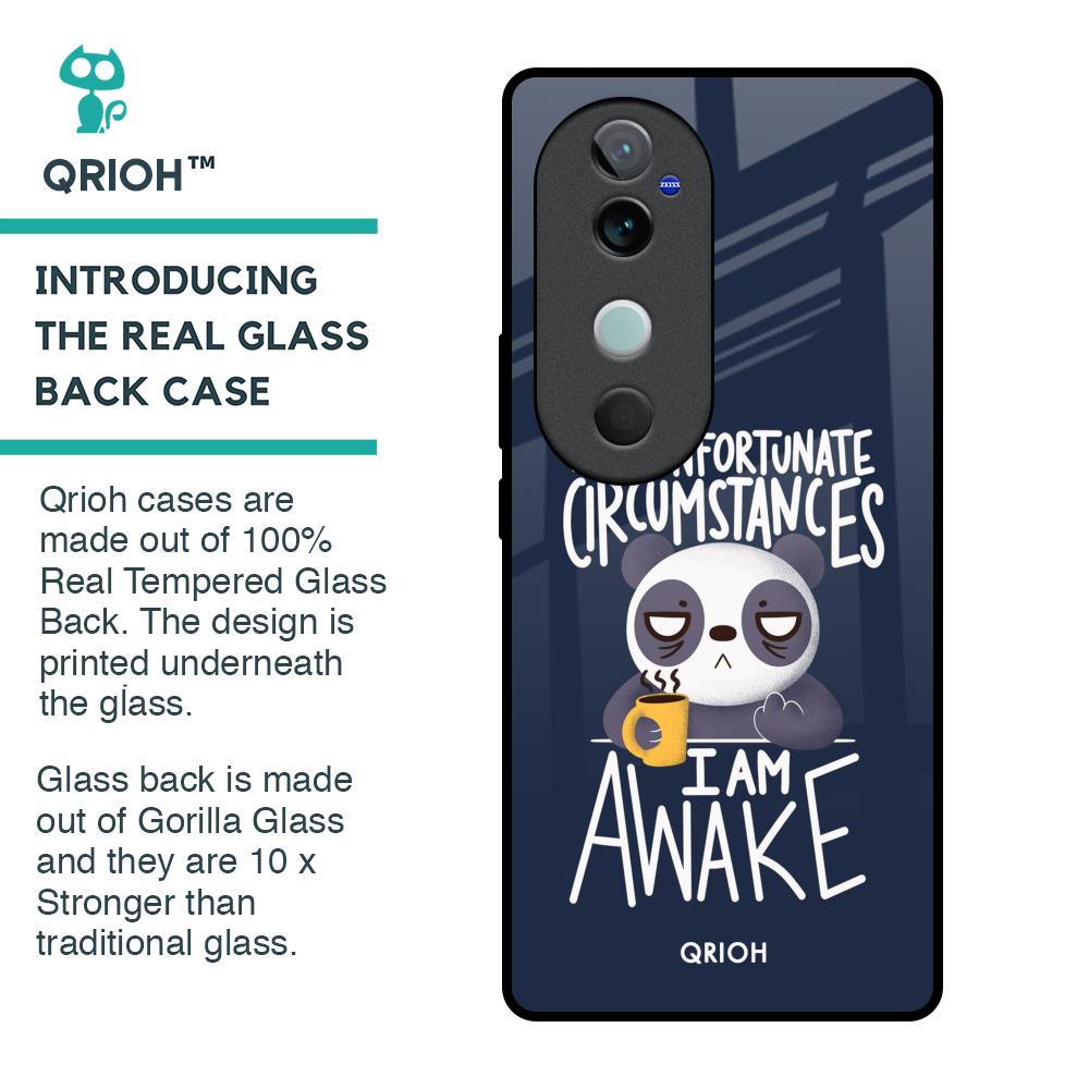 Struggling Panda Glass Case for Vivo V40 5G