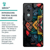 Retro Gorgeous Flower Glass Case for Vivo V40 5G