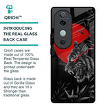 Red Moon Tiger Glass Case for Vivo V40 5G