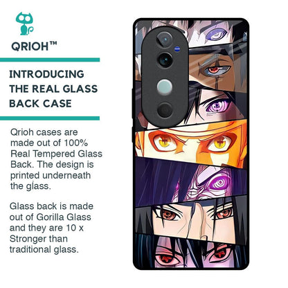 Anime Eyes Glass Case for Vivo V40 5G