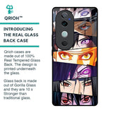 Anime Eyes Glass Case for Vivo V40 5G