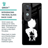 Monochrome Goku Glass Case for Vivo V40 5G