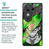 Anime Green Splash Glass Case for Vivo V40 5G