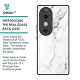 Modern White Marble Glass Case for Vivo V40 5G