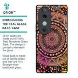 Floral Mandala Glass Case for Vivo V40 5G