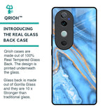 Vibrant Blue Marble Glass Case for Vivo V40 5G