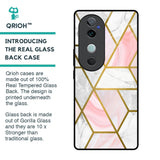 Geometrical Marble Glass Case for Vivo V40 5G