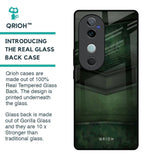 Green Leather Glass Case for Vivo V40 5G