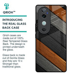 Tri Color Wood Glass Case for Vivo V40 5G