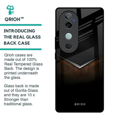 Dark Walnut Glass Case for Vivo V40 5G