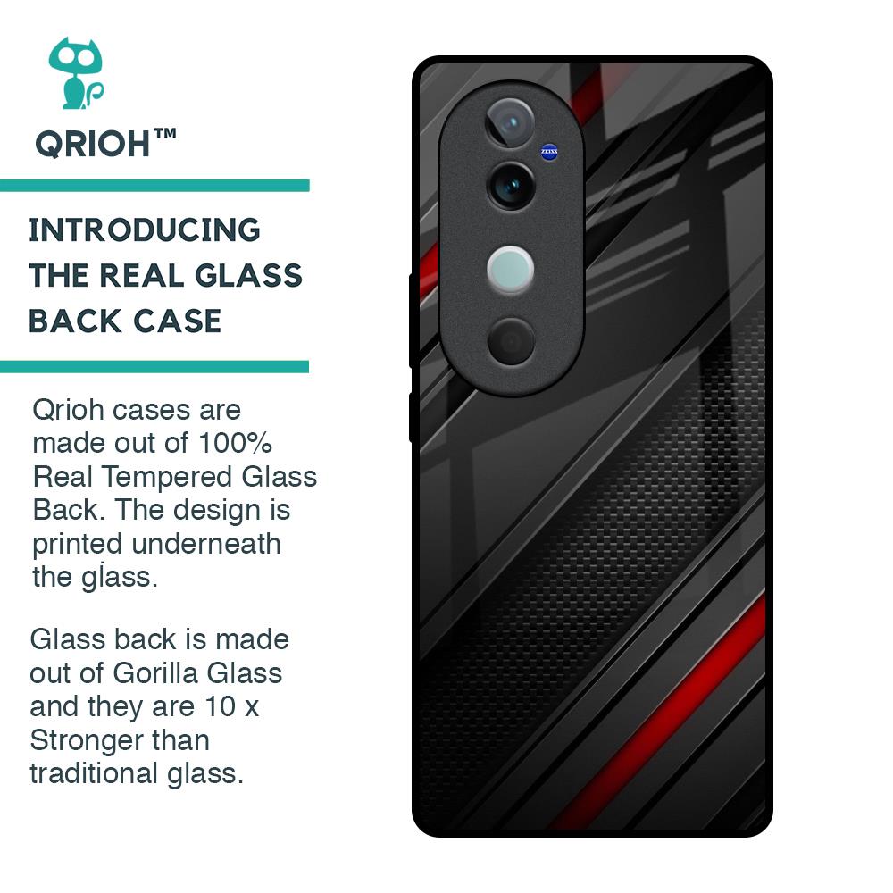 Modern Abstract Glass Case for Vivo V40 5G