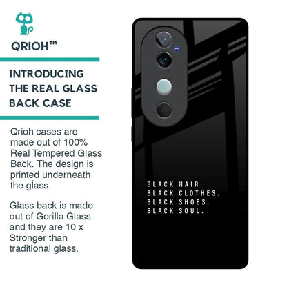 Black Soul Glass Case for Vivo V40 5G