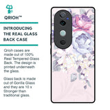 Elegant Floral Glass Case for Vivo V40 5G