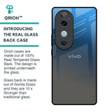 Blue Grey Ombre Glass Case for Vivo V40 5G