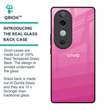 Pink Ribbon Caddy Glass Case for Vivo V40 5G