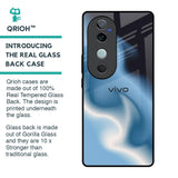 Blue Waves Glass Case for Vivo V40 5G