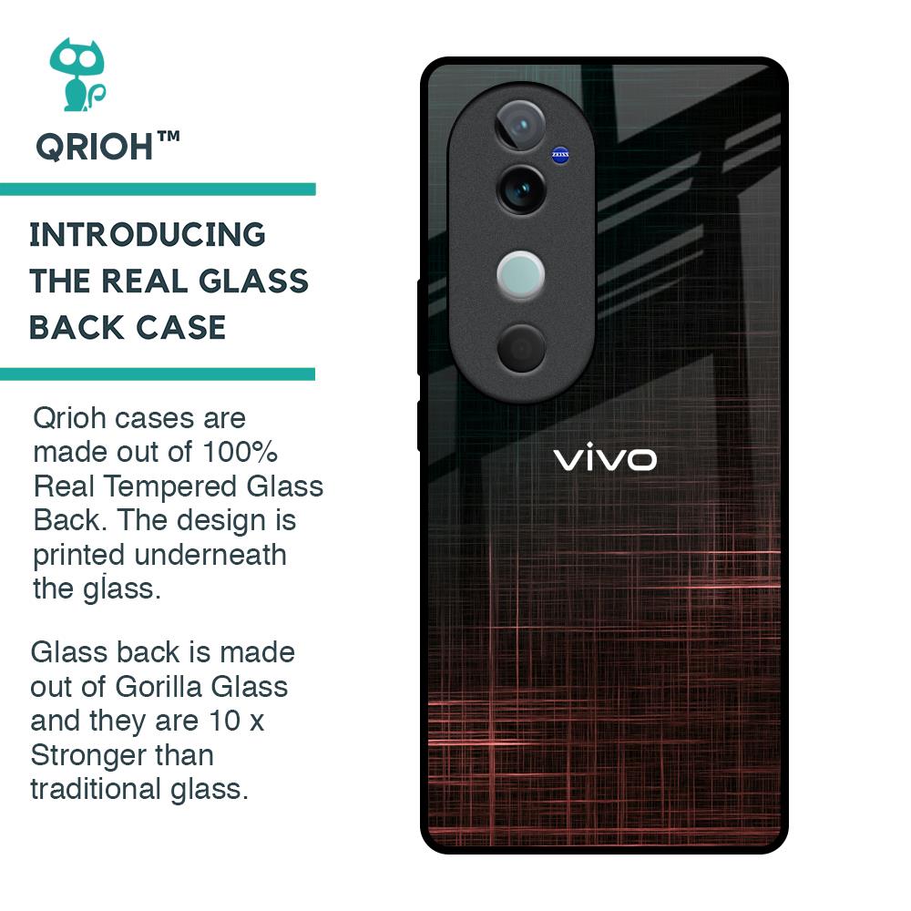 Wooden Mat Glass Case for Vivo V40 5G