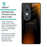 Orange Black Fusion Glass Case for Vivo V40 5G