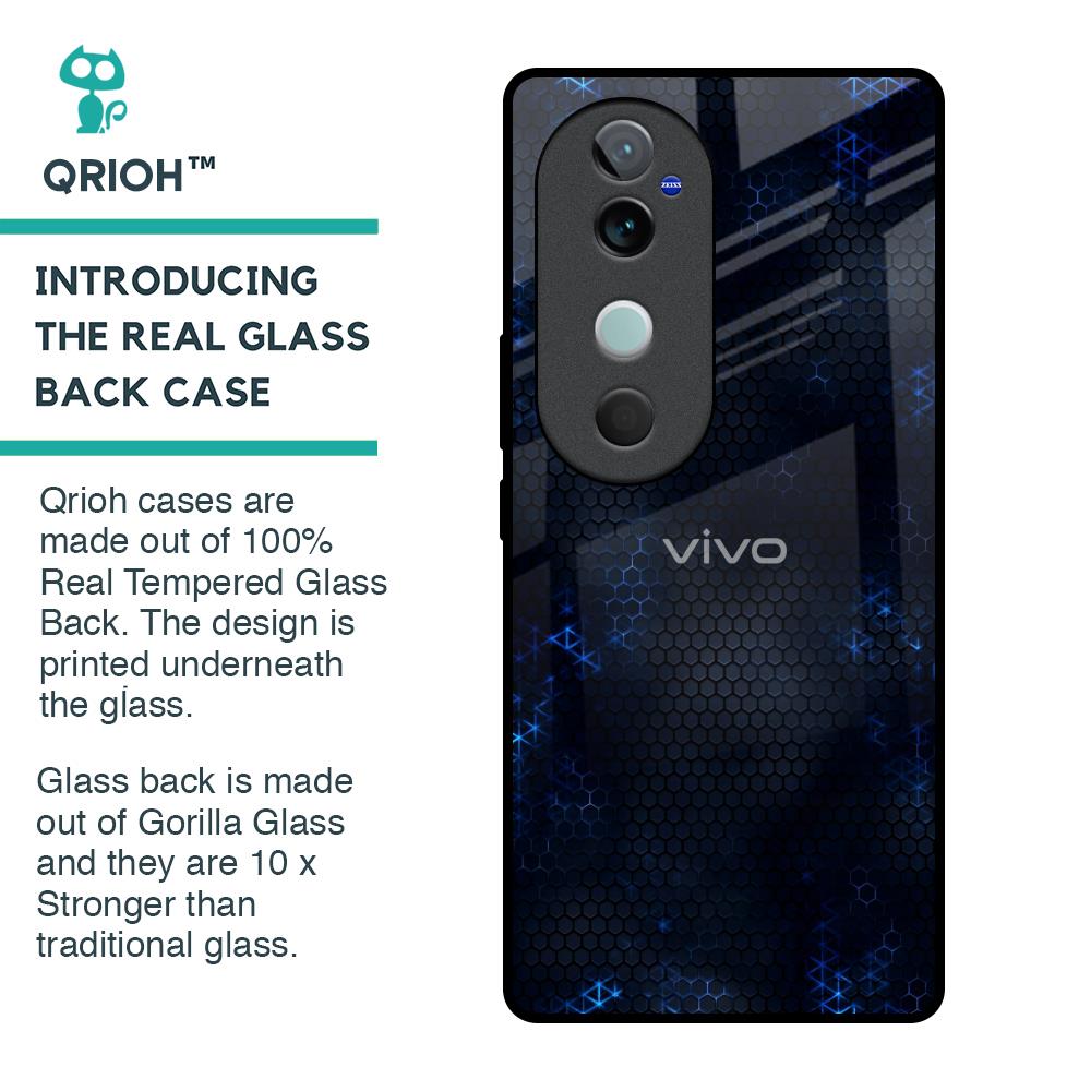 Blue Hues Glass Case for Vivo V40 5G