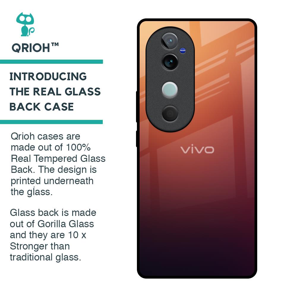 Sunset Background Glass Case for Vivo V40 5G