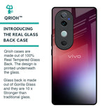 Gaussian Red Glass Case for Vivo V40 5G