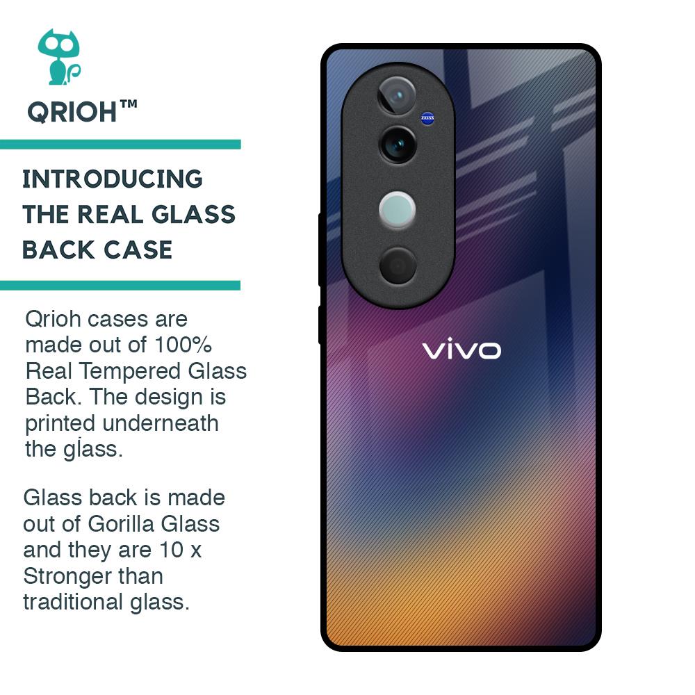 Strippy Ocean Glass Case for Vivo V40 5G