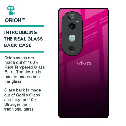 Purple Ombre Pattern Glass Case for Vivo V40 5G