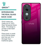 Purple Ombre Pattern Glass Case for Vivo V40 5G