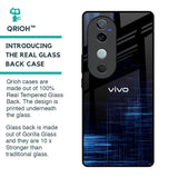 Blue Scratch Glass Case for Vivo V40 5G