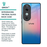 Blue & Pink Ombre Glass case for Vivo V40 5G