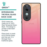 Pastel Pink Gradient Glass Case For Vivo V40 5G