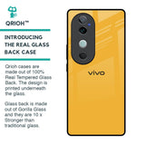 Fluorescent Yellow Glass case for Vivo V40 5G