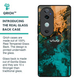 Watercolor Wave Glass Case for Vivo V40 5G