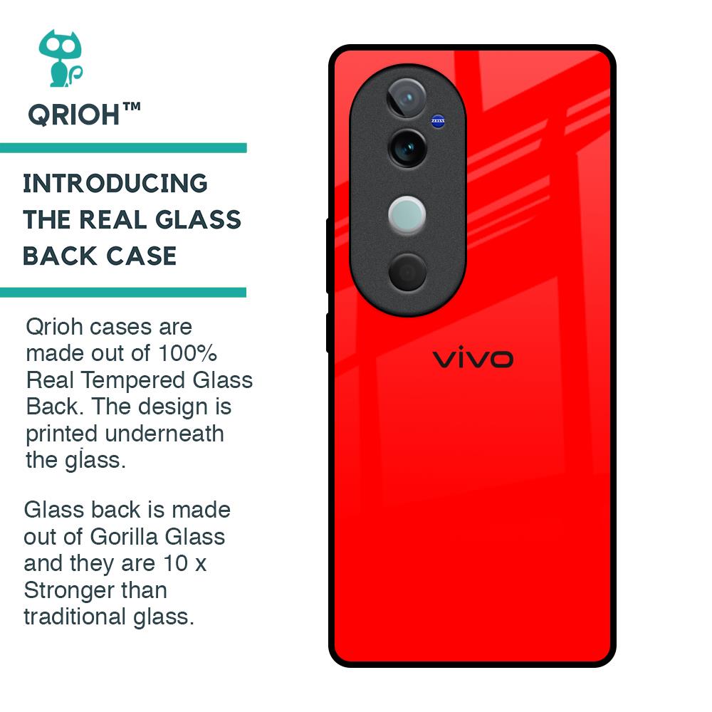 Blood Red Glass Case for Vivo V40 5G