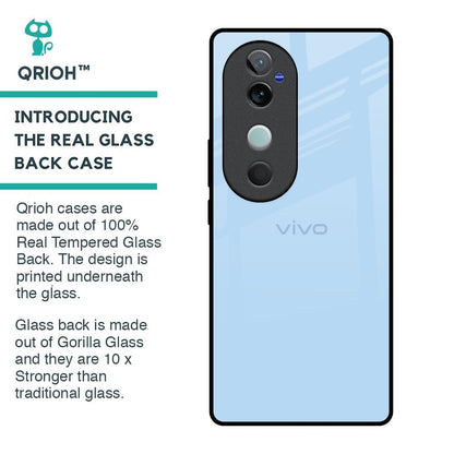 Pastel Sky Blue Glass Case for Vivo V40 5G