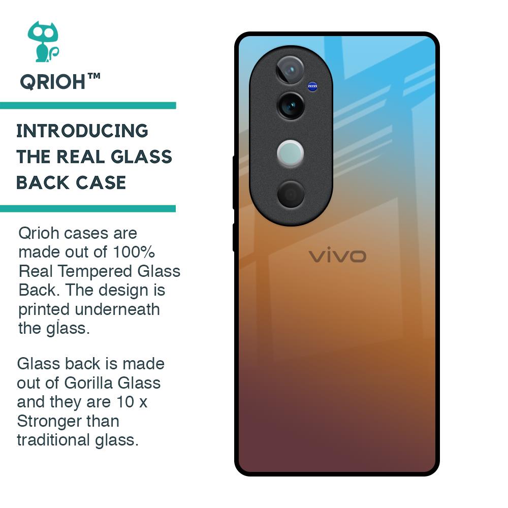Rich Brown Glass Case for Vivo V40 5G