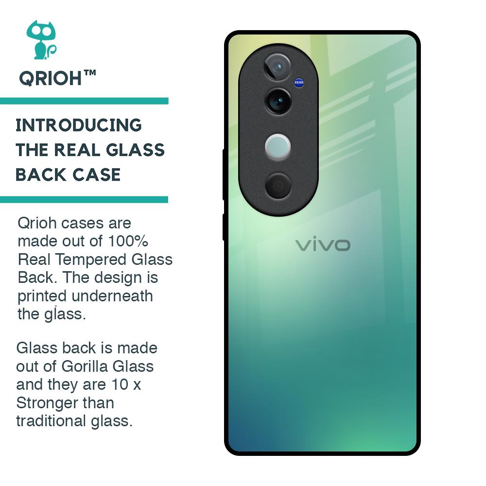 Dusty Green Glass Case for Vivo V40 5G